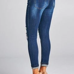 Special A NEW ARRIVALS Daisy Double Cuffed Ankle Skinny Jeans