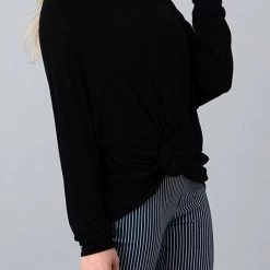 Hashtag NEW ARRIVALS Black Long Sleeve Hacci Top