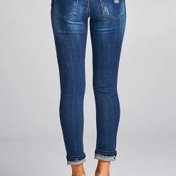 Special A NEW ARRIVALS Daisy Double Cuffed Ankle Skinny Jeans