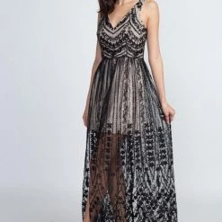 Minuet Houston Nights Black Layered Lace Dress NEW ARRIVALS