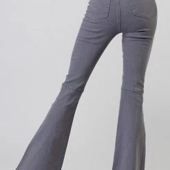 Hashtag NEW ARRIVALS Grey High Waisted Denim Bell Bottom Pants