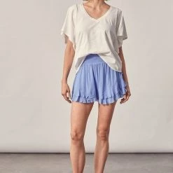 Mustard Seed Summer White V Neck T Shirt