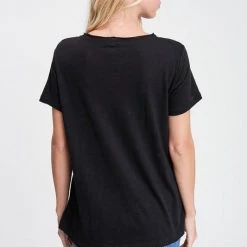 Jolie NEW ARRIVALS Black Crewneck Tee