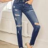 Kan Can NEW ARRIVALS Donna Dark Mid Rise Jeans