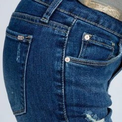 Special A Maci Mid Rise Skinny Distressed Jeans