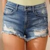 Sneak Peek NEW ARRIVALS Karen Medium Wash Mid Rise Shorts
