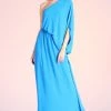 Tyche Electric Blue One Shoulder Draped Dress NEW ARRIVALS