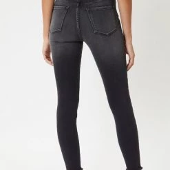 Kancan NEW ARRIVALS Sloan Side Stud Black High Rise Skinny Jeans