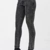 Flying Tomato Avril Black Acid Washed Tapered Leg Jeans NEW ARRIVALS