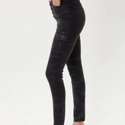 Kan Can Bethany Black Camouflage Print Cargo Skinny Denim NEW ARRIVALS