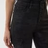 Kan Can Bethany Black Camouflage Print Cargo Skinny Denim NEW ARRIVALS