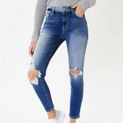 Kancan Sharon High Rise Distressed Skinny Jeans