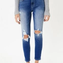 Kancan Sharon High Rise Distressed Skinny Jeans