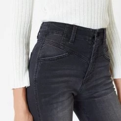 Kan Can Brynlee Black Ultra High Rise Flare Jeans