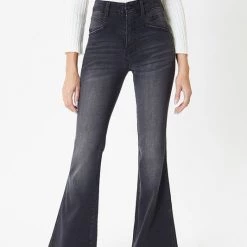 Kan Can Brynlee Black Ultra High Rise Flare Jeans