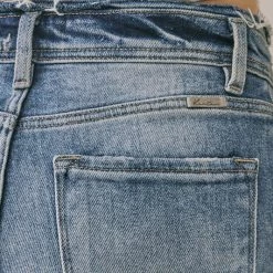 Kan Can Haylee High Rise Frayed Detail Shorts