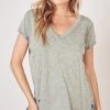 Mustard Seed NEW ARRIVALS Olive Colored Weathered V-Neck Top