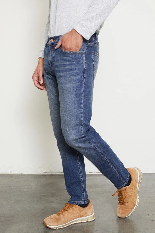 Kan Can Roger Dark Denim 5 Pocket Straight Leg Jeans MEN 2 Kan Can Roger Dark Denim 5 Pocket Straight Leg Jeans MEN