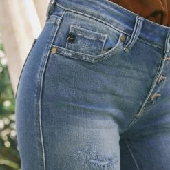 Kan Can Bella Mid Rise Button Up Shorts NEW ARRIVALS