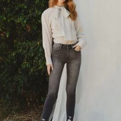 Kan Can Rockstar Grey High Rise Jeans