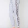FATE Heather Grey And Animal Print Panel Joggers NEW ARRIVALS