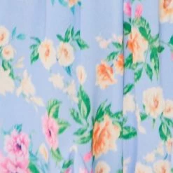 Flying Tomato Periwinkle And Floral Printed Woven Romper DRESSES