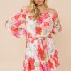 Jealous Tomato NEW ARRIVALS Ivory And Pretty In Pink Woven Romper