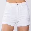 Sneak Peek London White High Rise Woven Shorts