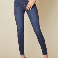 Kan Can NEW ARRIVALS Selena Dark Wash High Rise Skinny Jeans