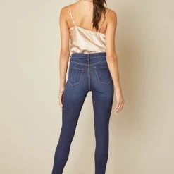 Kan Can NEW ARRIVALS Selena Dark Wash High Rise Skinny Jeans