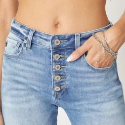 Kan Can NEW ARRIVALS Gracie High Rise Button Down Girlfriend Jeans 9 Kan Can NEW ARRIVALS Gracie High Rise Button Down Girlfriend Jeans