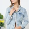Blue B Rhinestone Star Detail Denim Jacket NEW ARRIVALS