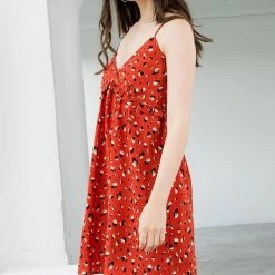 THML Red Leopard Print Mini Dress NEW ARRIVALS