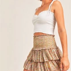 Reset By Jane Fuchsia And Floral Smock Skirt