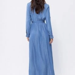Sneak Peek Tencel Sexy Slit Maxi Dress