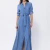Sneak Peek Tencel Sexy Slit Maxi Dress