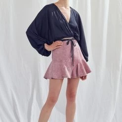 Mustard Seed Dry Rose Colored A Line Skirt