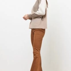 Newbury Kustom NEW ARRIVALS Dark Camel Colored Wide Leg Stretch Pants