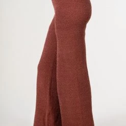 Very J Red Bean Colored Waffle Sweater Pants NEW ARRIVALS