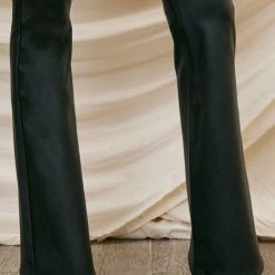 Kan Can Brooklyn Black Mid Rise Flare Pants