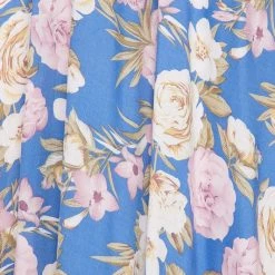 Bighit Fashion NEW ARRIVALS Blue Floral Printed Layered Tube Maxi Dress