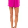 TCEC Magenta Colored Elastic Paper Bag Shorts