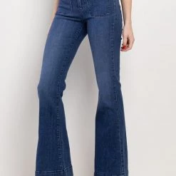 Sneak Peek NEW ARRIVALS Emily Patch Pocket Flare High Rise Jeans