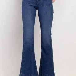 Sneak Peek NEW ARRIVALS Emily Patch Pocket Flare High Rise Jeans