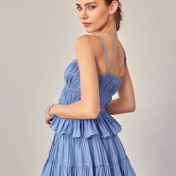 Mustard Seed Soft Denim Drawstring Ruched Cami Top NEW ARRIVALS