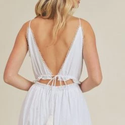 Lush NEW ARRIVALS White Waist Tie Maxi Dress