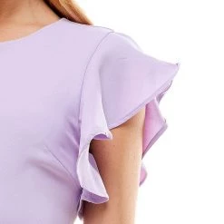 TCEC Lavender Colored Asymmetrical Sheath Mini Dress