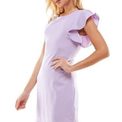 TCEC Lavender Colored Asymmetrical Sheath Mini Dress
