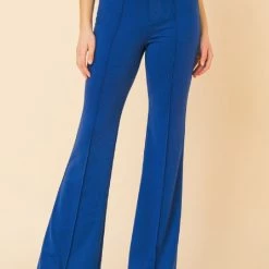 Jealous Tomato NEW ARRIVALS Royal Blue High Rise Flare Pants