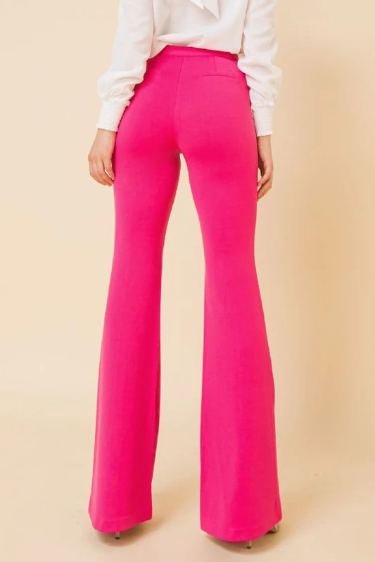 Jealous Tomato Hot Pink High Rise Flare Pants NEW ARRIVALS 3 Jealous Tomato Hot Pink High Rise Flare Pants NEW ARRIVALS